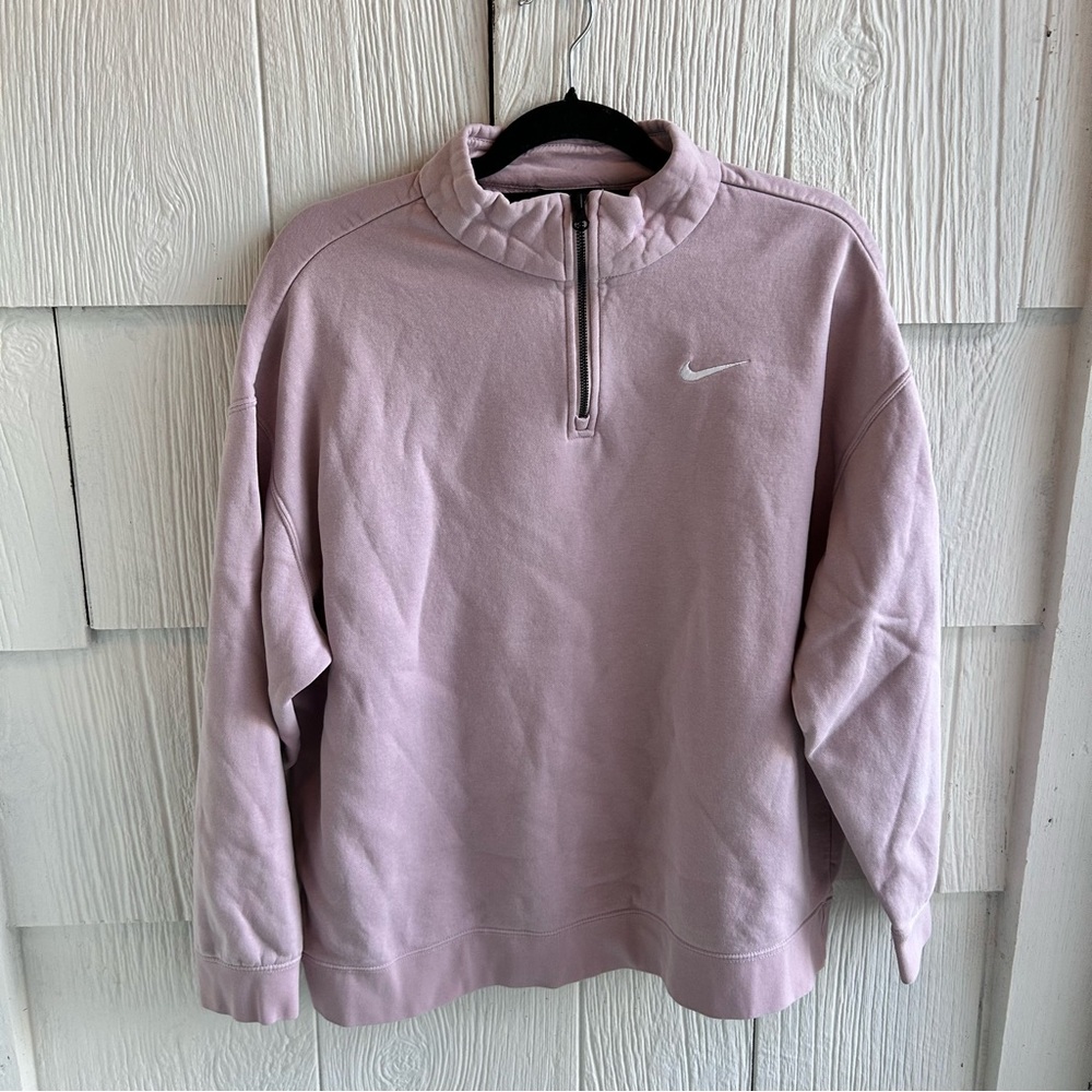 Nike Women's Soft Purple Zip-Up Sweater